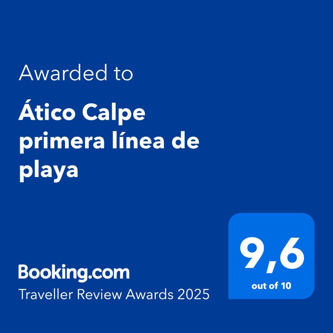 Atico Calpe Primera Linea De Playa Экстерьер фото